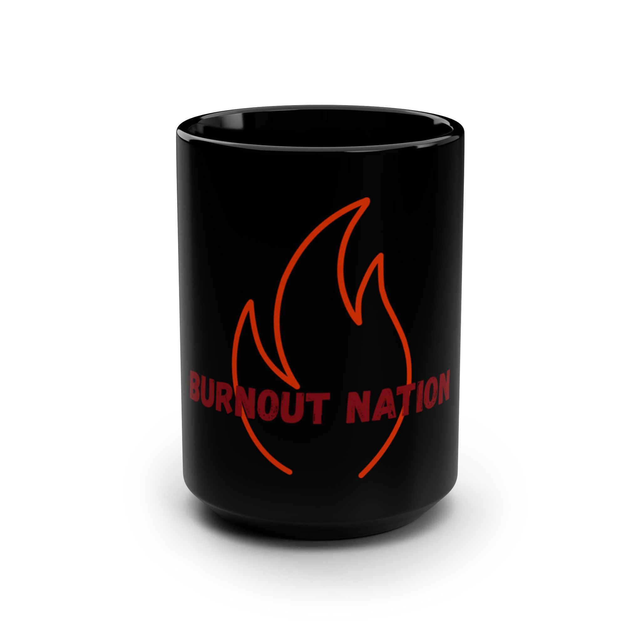 Burnout Nation Black Coffee Mug