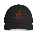 Embroidered 'Burninge Nation' Flame Cap – Black Adjustable Hat
